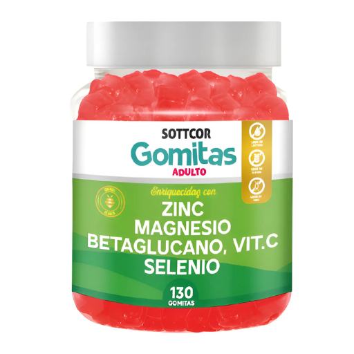 Zinc Magnesio Betaglucano Vitamina C Y Selenio Gomitas Sottcor